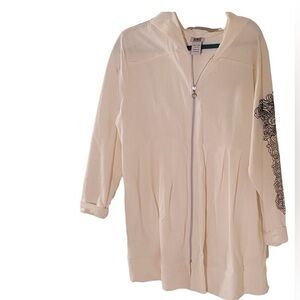 Monroe and Main Tribal Design Zip Front Hoodie, Size 1X